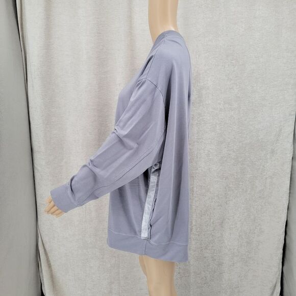 PJ Harlow Taylor Women's Gray French Terry Crewneck Sweatshirt Cozy Loungewear - Picture 7 of 15